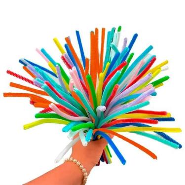 Imagem de Haste de Chenille Cores (30cm) Limpador de Cachimbo 100 unidades - Art