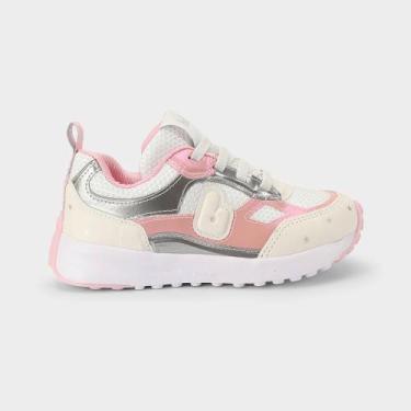 Imagem de Tênis Infantil Bibi Jogging Branco com Rosa, 30