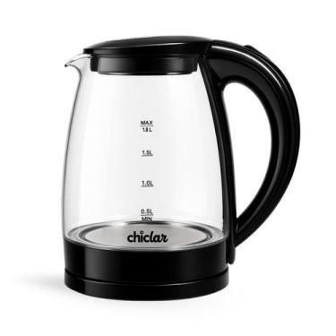 Imagem de Chaleira Elétrica Glass 1,8L Chic Lar  Vidro Temperado, Led, Ferve Águ