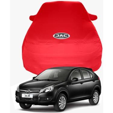 Imagem de Capa de Carro Jac J3 Tecido  Lycra Premium - Cadilhe Capas, Vermelho