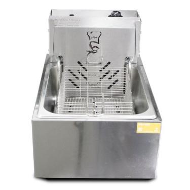 Imagem de fritadeira eletrica 127V - RIBEIROS INOX, Cinza, 220V