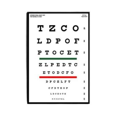 Imagem de Pôster Gráfico De Teste De Visão Snellen, Quadro De Optometria, Pintur