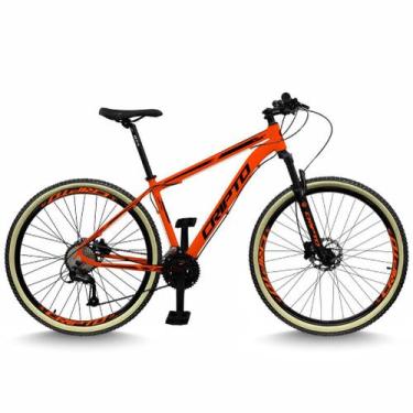 Imagem de Bicicleta Aro 29 Cripto 24 Marchas Freios Disco e Suspensão Pneu Bege,