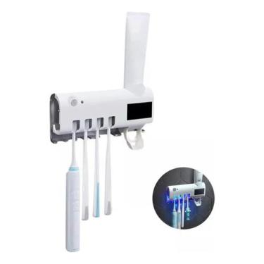 Imagem de Suporte Porta Escova Dentes Dipenser Pasta Esterelizador Uv - Genérica