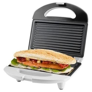 Imagem de Misteira Grill Sanduicheira Elétrica Branca Cadence 110V, 110V