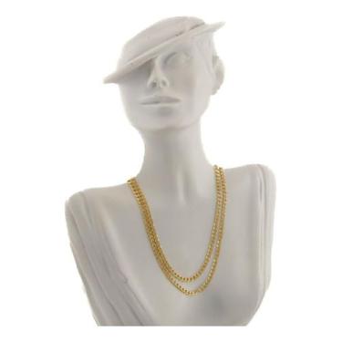 Imagem de Colar Feminino Ouro 18k Maciço Grumet Diamantada 2.2 70 Cm Amarelo - J