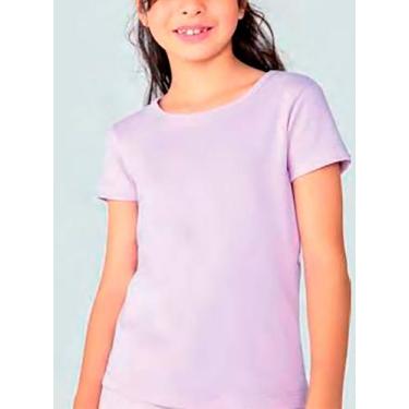 Imagem de Camiseta Manga Curta Hering 5CML Infantil Feminina Básica Algodão T. 0
