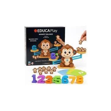 Imagem de Balança Macaco Aprenda A Somar Educa Play Polibrinq