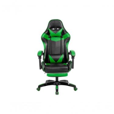 Imagem de Cadeira Gamer JX-1039G Prizi Ergonômica com Encosto Alto Reclinável e Altura Ajustável Verde