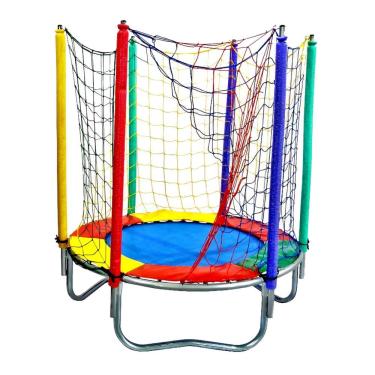 Imagem de Trampolim Cama Elástica 1,40M Redonda 30kg com Rede de Proteção Infantil Rotoplay Brinquedos