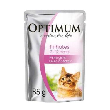 Imagem de Ração Úmida Optimum Gatos Filhotes Frango Selecionado 85g