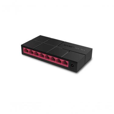 Imagem de Switch Gigabit MS108GS 8 Portas 1000 Mbps Plug And Play Metal Preto Mercusys