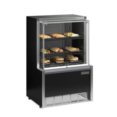 Imagem de Vitrine Quente MEQA075 com Aquecimento e Iluminação LED Preto Gelopar