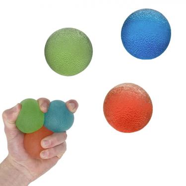 Imagem de Kit 3 Bolas de Aperto Grip Ball Tensao Leve, Media e Forte (hand Grip)