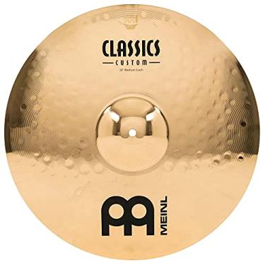 Imagem de Meinl Cymbals Prato médio clássico personalizado brilhante Crash 45,72 cm (vídeo) para bateria (45,72 cm) B12 Bronze, acabamento brilhante, feito na Alemanha (CC18MC-B)