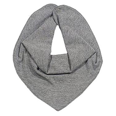 Imagem de Baby Deluxe Babador Bandana 2 Botões Em Malha Penteada Liso Mescla Único Mescla Claro Confort