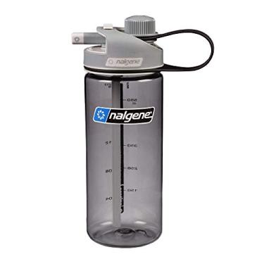 Imagem de Nalgene Sustain Tritan Garrafa de água multibebida livre de BPA feita com material derivado de 50% de resíduos de plástico (usando equilíbrio de massa certificado ISCC), 590 ml, cinza