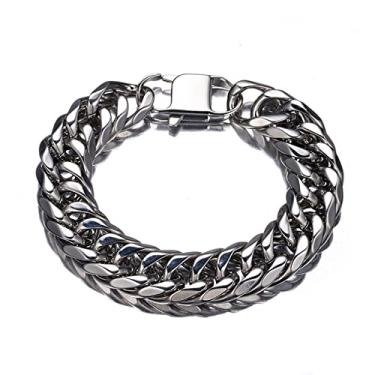 Imagem de suhang Pulseira 13/16/19/21Mm Para Homens Meninos Elos De Aço Inoxidável Correntes Meninos