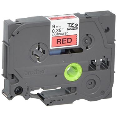 Imagem de Brother Fita preta na etiqueta vermelha, 0,91 cm x 8 m (TZe-421)