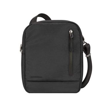 Imagem de Travelon Bolsa tiracolo Travelon antifurto Boho Slim para viagem, Preto, One Size, Bolsa tiracolo pequena antifurto urbana