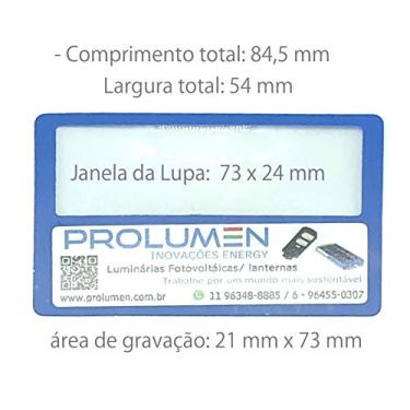 Imagem de Lupa cartão de bolso, visita, ideal para apoio de leitura KIT C/ 100 PÇS - 3644 (Vermelho)