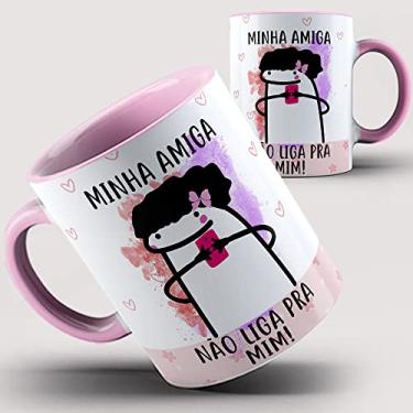 Imagem de Caneca rosa Flork minha amiga não liga pra mim