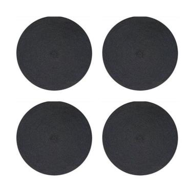 Imagem de Jogo de 4 Lugares Americanos Redondo Preto JA10194