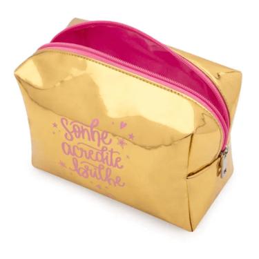 Imagem de Necessaire Dourada Meu Sonho