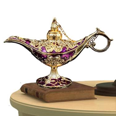 Imagem de Lâmpada mágica do Aladdin,Vintage Legend Aladdin Magic Light | Lâmpada mágica vintage Decor, pote Aladdin e presente delicado para festa/