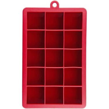 Imagem de Forma De Gelo - Silicone - 15 Cubos De Gelo - Vermelho - Am4359 - Amig