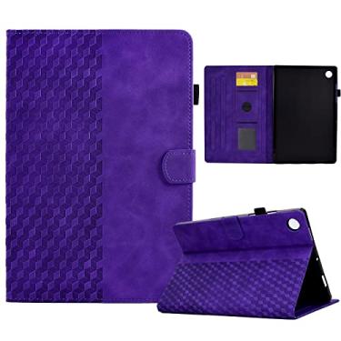 Imagem de Capa do caso da tabuleta. Estojo de couro premium para Lenovo Tab M10 Plus 3rd Gen 10.6 polegadas 2022 Tablet, Smart Magnetic Flip Fold Stand Case Capa protetora com Auto Wake Sleep (Color : Purple)