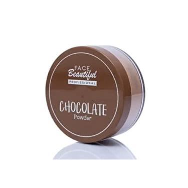 Imagem de Pó Finalizador Solto Face Beautiful - Chocolate Powder - Sela Maquiagem Matte Sem Efeito Fantasma - Peles Morenas e Negras - 150 Caracteres