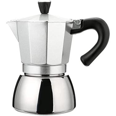 Imagem de REJOON Percoladora Pote de café Pote de alumínio octogonal Pote de café de aço inoxidável (Cor: 150 ml prata)