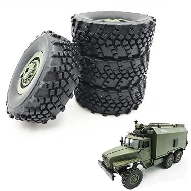 Imagem de MOOKEENONE 4*Rubber Plastic Wheel Tire Replacement Tires Ural Truck Accessory Spare Parts for WPLB-36 B36