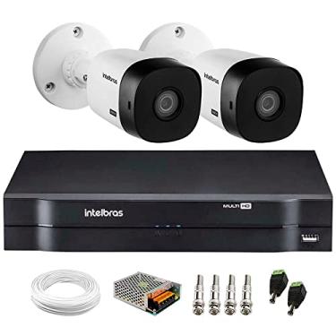 Imagem de Kit 2 Câmeras HD 720p VHL 1120 B + DVR 1104 Intelbras + Acessórios