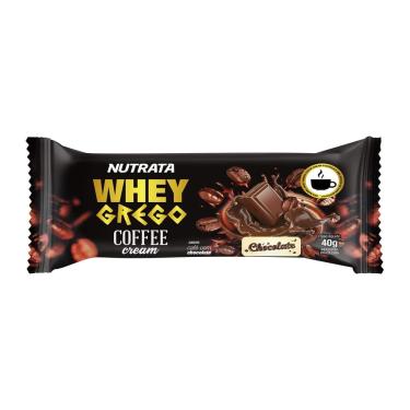 Imagem de Barra Whey Grego Bar Coffee Cream - 1 Unidade 40g Café com Chocolate - Nutrata
