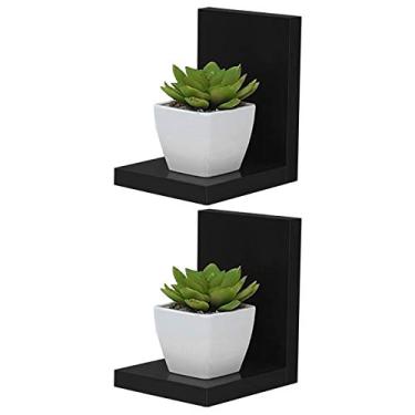 Imagem de Kit 2 Prateleiras Buzios 15 X 12cm Preto