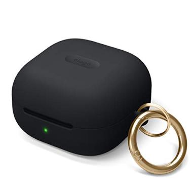 Imagem de elago Capa de silicone compatível com Samsung Galaxy Buds FE (2023) / Capa Galaxy Buds 2 Pro (2022) / Capa Galaxy Buds 2 (2021) / Capa Galaxy Buds Pro (2021) / Galaxy Buds Live (2020) (preto)