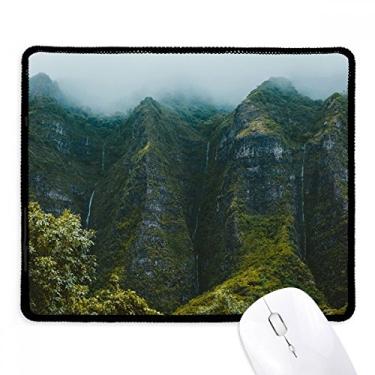 Imagem de Mousepad Jungle Valley Cliff Fog Forest Tapete de borracha para jogos