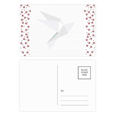 Imagem de Origami branco padrão de pombo abstrato Natal flor celebração cartão postal cartão de bênção