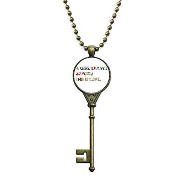Imagem de DIYthinker Colar com citação sobre meninas Art Deco presente moderno chaveiro colar pingente bandeja corrente enfeitada