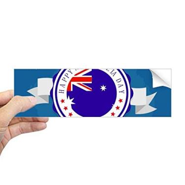 Imagem de DIYthinker Adesivo retangular de para-choque com a bandeira do Dia da Austrália, sabor da Austrália, decalque de janela