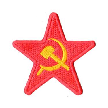Imagem de Patch Bordado União Sovietica Estrela Comunista Urss DV80031-250 Fecho de Contato