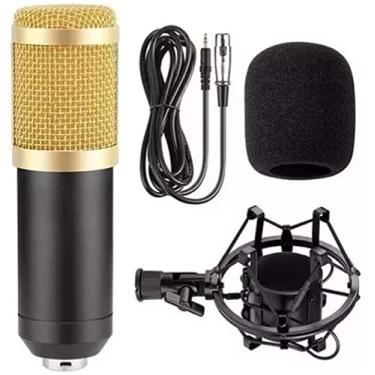 Imagem de Microfone Estúdio Profissional Condensador BM-800 Dourado