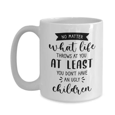 Imagem de Caneca para crianças feias – Presentes para a mamãe – Presentes para o papai – Ideia de presente de Dia das Mães – Ideia de presente para o seu filho – Caneca de café de 425 g