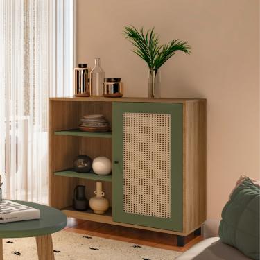 Imagem de Aparador Charlotte 1 Porta Carvalho/menta - Artely Móveis