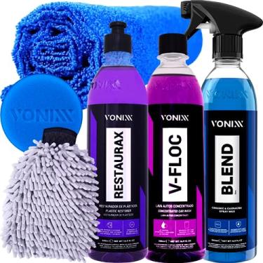 Imagem de Kit Shampoo V-Floc Cera Blend Spray Vitrificadora Restaurax Vonixx