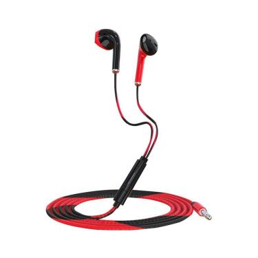 Imagem de Fones de ouvido com fio com microfone Fones de ouvido intra-auriculares com isolamento de ruído, fones de ouvido poderosos de graves pesados de alta d