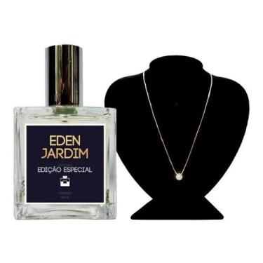 Imagem de Perfume Eden Jardim 100ml + Colar Ponto De Luz Banhado A Ouro - Essênc