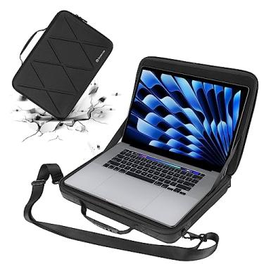 Imagem de Smatree Pasta rígida para laptop MacBook Air de 15,3 polegadas 2025 M4/2024 M3/2023 M2, MacBook Pro M4 2024/M3/M2 2023 A2141, para Samsung Galaxy Book 4/HP Envy X360 de 15,6 polegadas, 15 sacos, 25,6